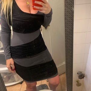 Mini long sleeve dress